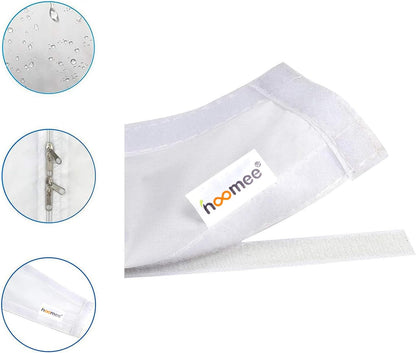  HOOMEE Tissu D’Isolation Pour Fenêtre à Pivot Central Avec Un Périmètre Allant De 381cm à 460cm - Pour Climatiseur Mobile Et Sèche-Linge - Adapté à Toutes Les Unités Mobiles De Climatisation