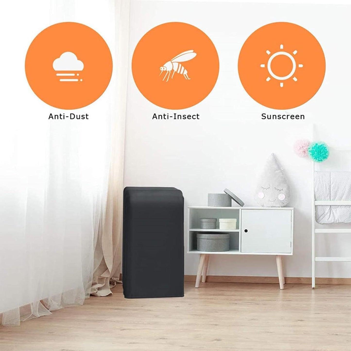  Housse De Climatiseur Portable, Housse De Protection Pour Climatiseur Mobile, Anti-poussière étanche Tissu Oxford Couvercle De Climatiseur Portable Pour Intérieur Et Extérieur Maison, 40x46x75cm