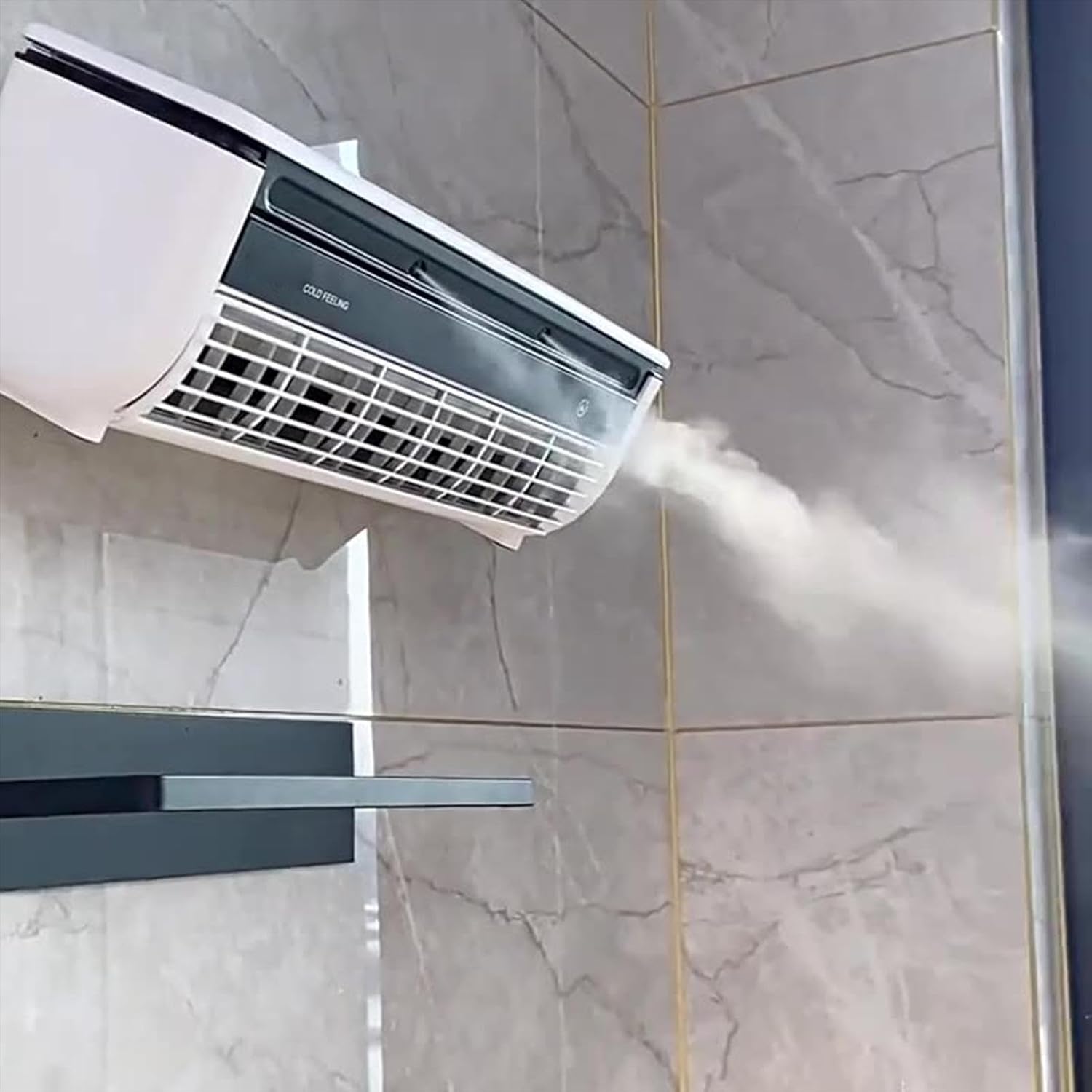  Ventilateur Rafraîchisseur D'Air,Ventilateur Portable Climatiseur - 3 Vitesses Avec Chargeur Sans Fil Pour Cuisine Maison Bureau Extérieur Dortoir Camping-Car