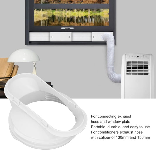  Interface De Tuyau De Conduit D'échappement De Climatiseur Adaptateur, 150mm/5.9in 130mm/5in Connecteur De Buse Plate Interface De Connecteur De Tuyau De Fenêtre D'échappement Coupleur De Climatiseur