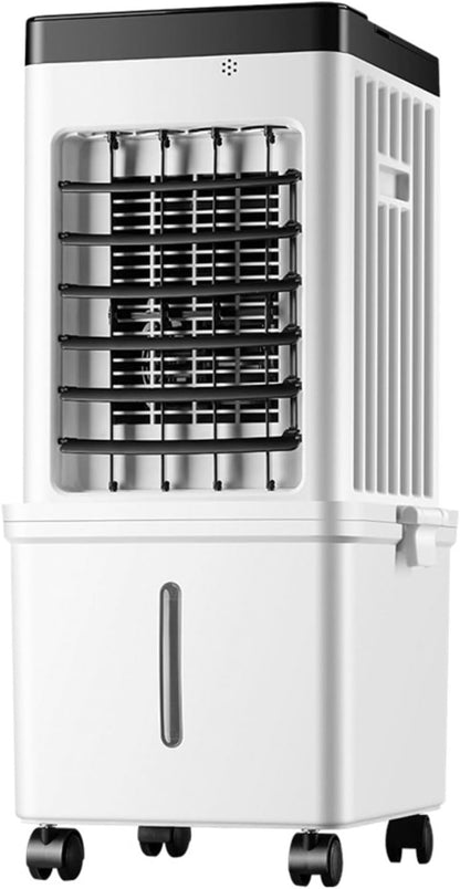 GENERIC Ventilateur Mobile De Climatisation 75W, Entrée D'air à 3 Côtés, Refroidisseur D'air évaporatif à 3 Modes, Réservoir D'eau De 15 Litres De 5 Heures, Oscillation à 90°, Télécommande Sans Lame, 4 Fentes