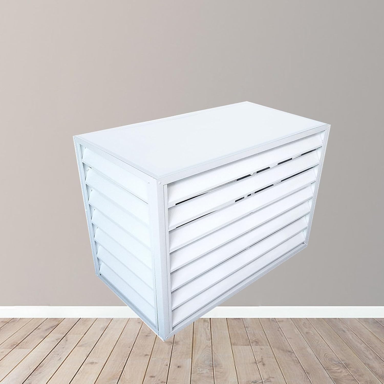GENERIC Couvercle De Climatiseur En Aluminium Pour Unité Extérieure, Mini Climatiseur Divisé, Protection Contre Les Intempéries CVC, Couvercle De Radiateur Pour Unités De Climatisation