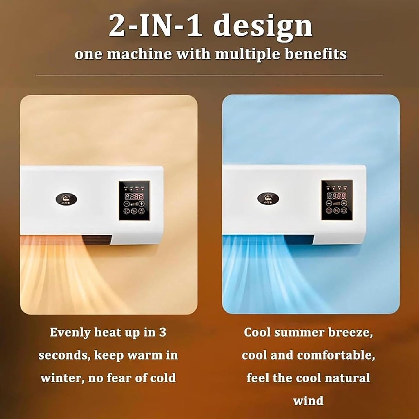  Climafy Climatisation Portable Ventilateur Split Chauffage Refroidissement 30 Sec Installation Sans Foret Télécommande Compact Home Office Efficacité Énergétiques Moderne Conception De Lumière