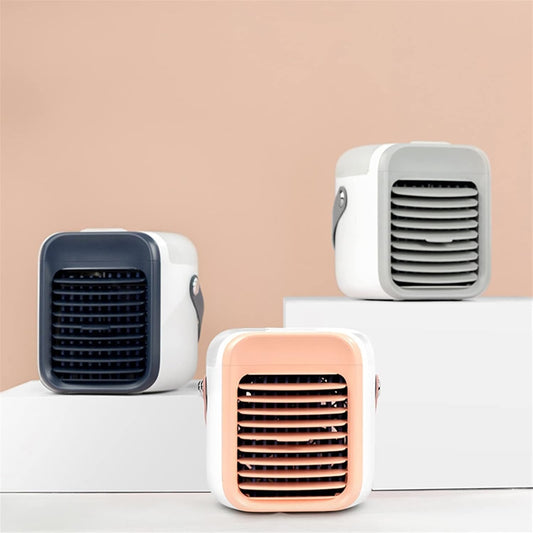 DieffematicKTY Climatiseur Mobile Air Conditioning Small Table Top Air Cooler Charging Table Top Cooling Humidification Night Light Air Conditioning (Color : Blue)