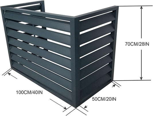 GENERIC Housse De Protection Pour Climatiseur Extérieur – Boîtier De Pompe à Chaleur En Aluminium Pour Unités De Climatisation Extérieures, Design Résistant Aux Intempéries