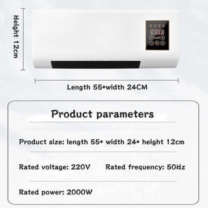 GENERIC Ventilateur D'air Portable Avec Télécommande, Unité De Refroidissement Et De Chauffage Murale Avec Minuterie De 8 Heures Pour La Maison Et Le Bureau