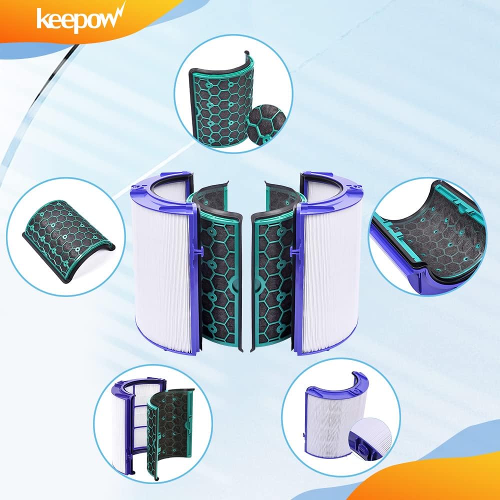  KEEPOW Filtre Pour Dyson Pure Cool Link HP04 TP04 DP04 HP05 TP05 Pure Hot Cool Purificateur Air Accessoires 360° Filtre Système