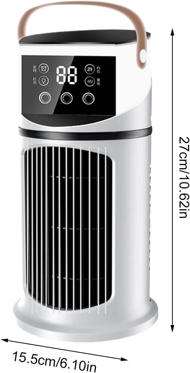  Climatiseur Mobile - 4en1 Avec Déshumidificateur, Ventilateur Et Mode Nuit - Silencieux, Minuterie 8H Unité De Refroidissement Silencieuse Bureau Pour Chambre Voiture Tente Camping Dortoir