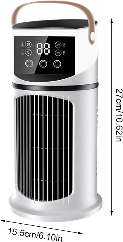  Climatiseur Mobile - 4en1 Avec Déshumidificateur, Ventilateur Et Mode Nuit - Silencieux, Minuterie 8H Unité De Refroidissement Silencieuse Bureau Pour Chambre Voiture Tente Camping Dortoir