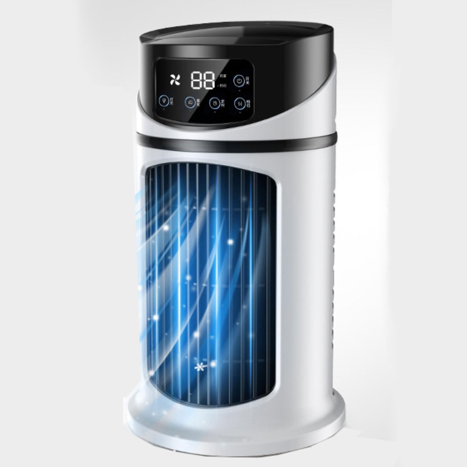 GENERIC Climatiseur Portable SmallAir Avec 6 Vitesses Et 3 Modes, Réservoir D'eau De 300 ML, Rafraîchisseur D'air Personnel Par évaporation, Affichage Numérique, Minuterie 6 H, Ventilateur Et Humidi