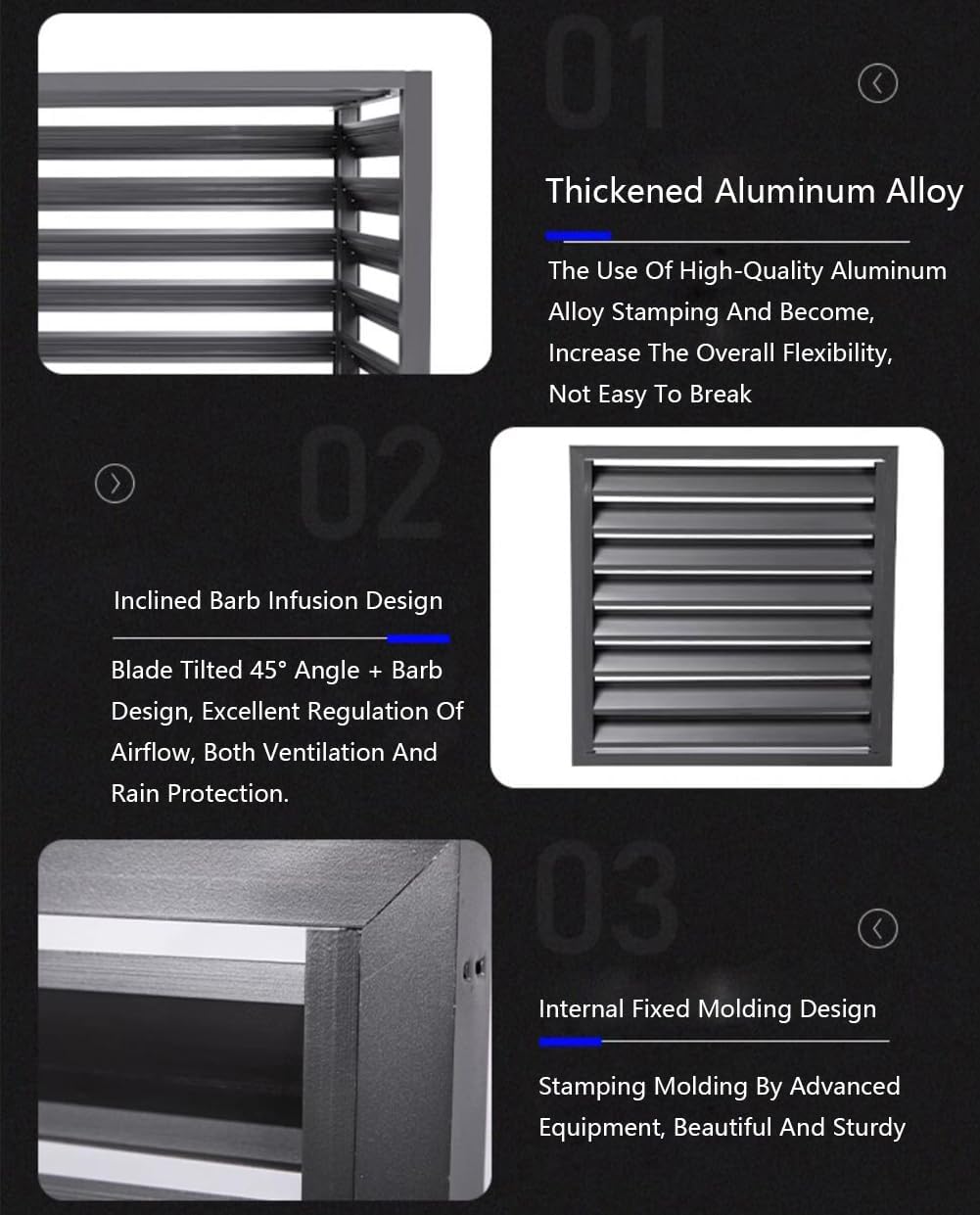 GENERIC Lot De 3 Panneaux De Réduction Du Bruit De Qualité Supérieure Pour Climatiseur, Mini Clôture En Aluminium Divisé En Aluminium Pour Unité Extérieure, 100 X 70 X 50 Cm, Résistant Aux Intempéries, Blanc