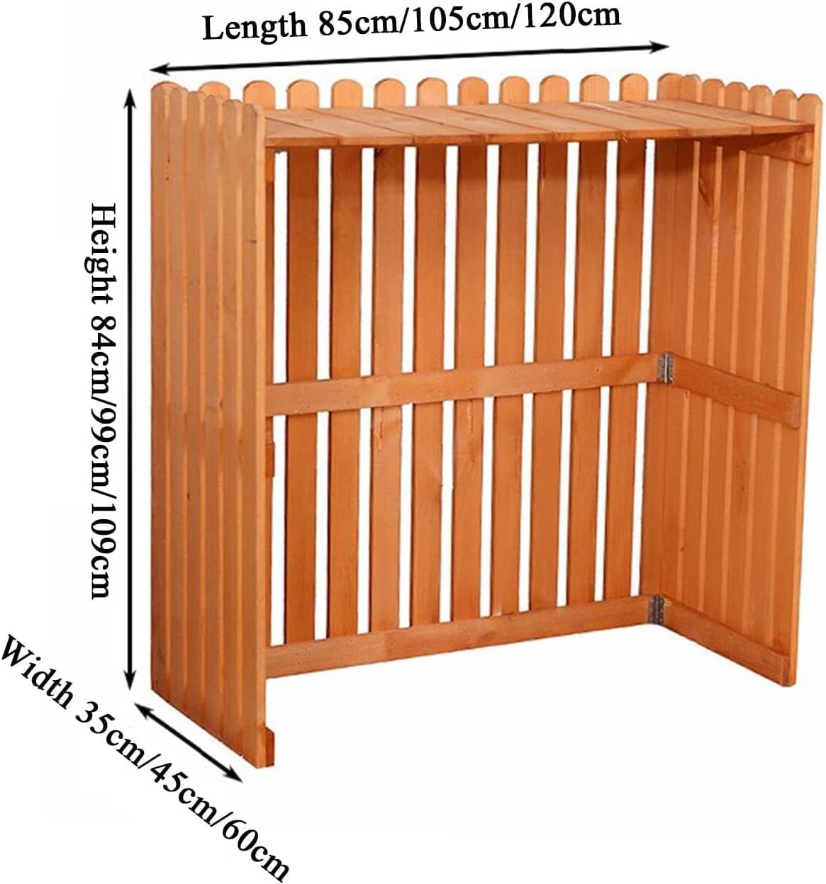 GENERIC Clôture Robuste Pour Climatiseur, Protection De L'intimité Et De La Protection Extérieures, Couleur Palissandre, Housse De Protection En Bois De Condensateur Pour L'extérieur, Cachez Votre Climatiseur
