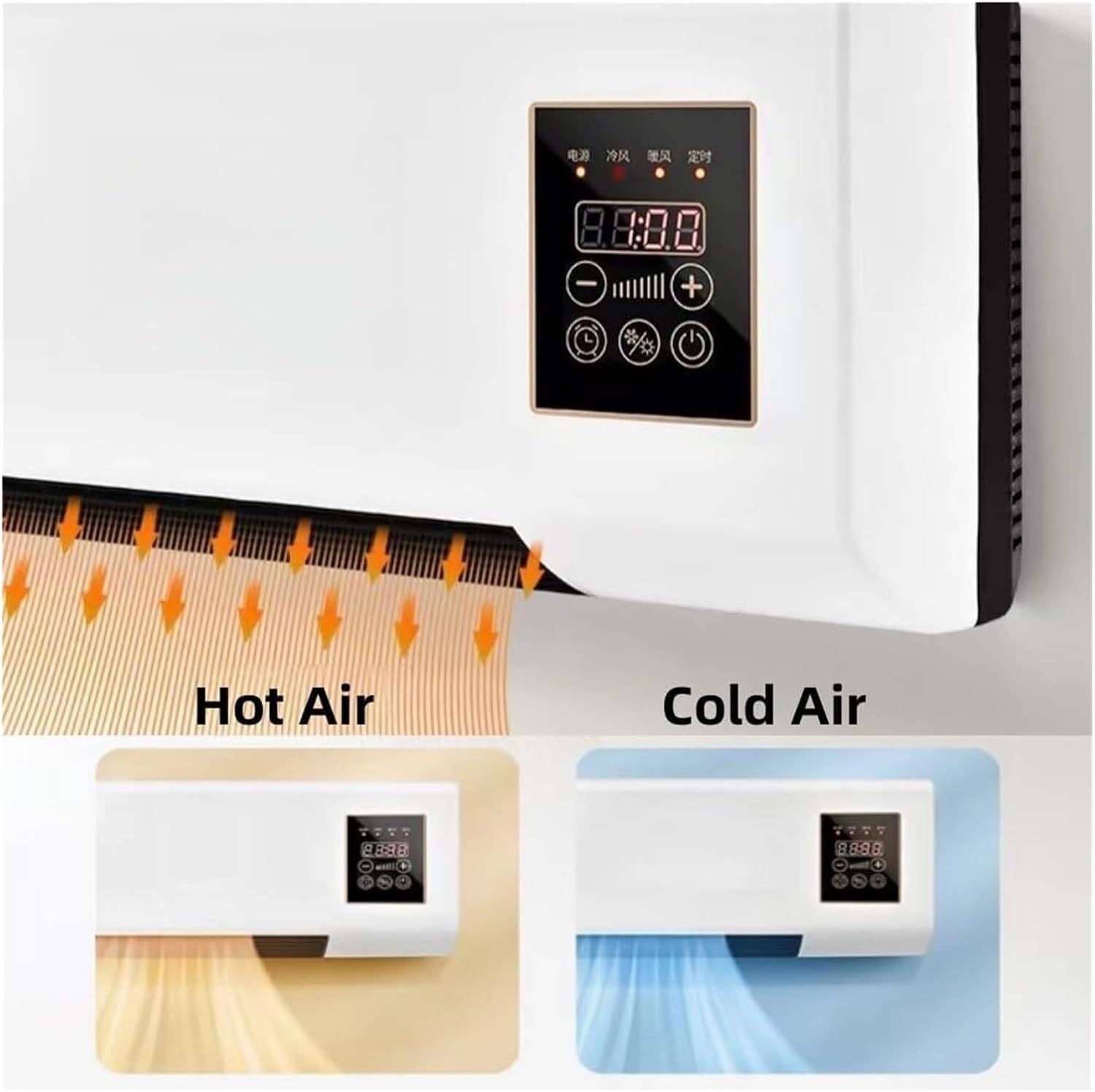 2026, Refroidissement De Chauffage Portable, Machine Murale Silencieuse Avec Télécommande, Conception Compacte Pour Bureau De Chambre à Coucher, énergie Efficace Brown