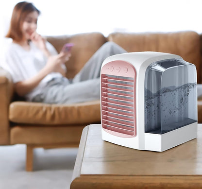  DieffematicKTY Climatiseur Mobile Portable Air Cooler Mini Desktop Air Conditioner Mini Water Cooled Fan Humidifier Purifier Multifunctional