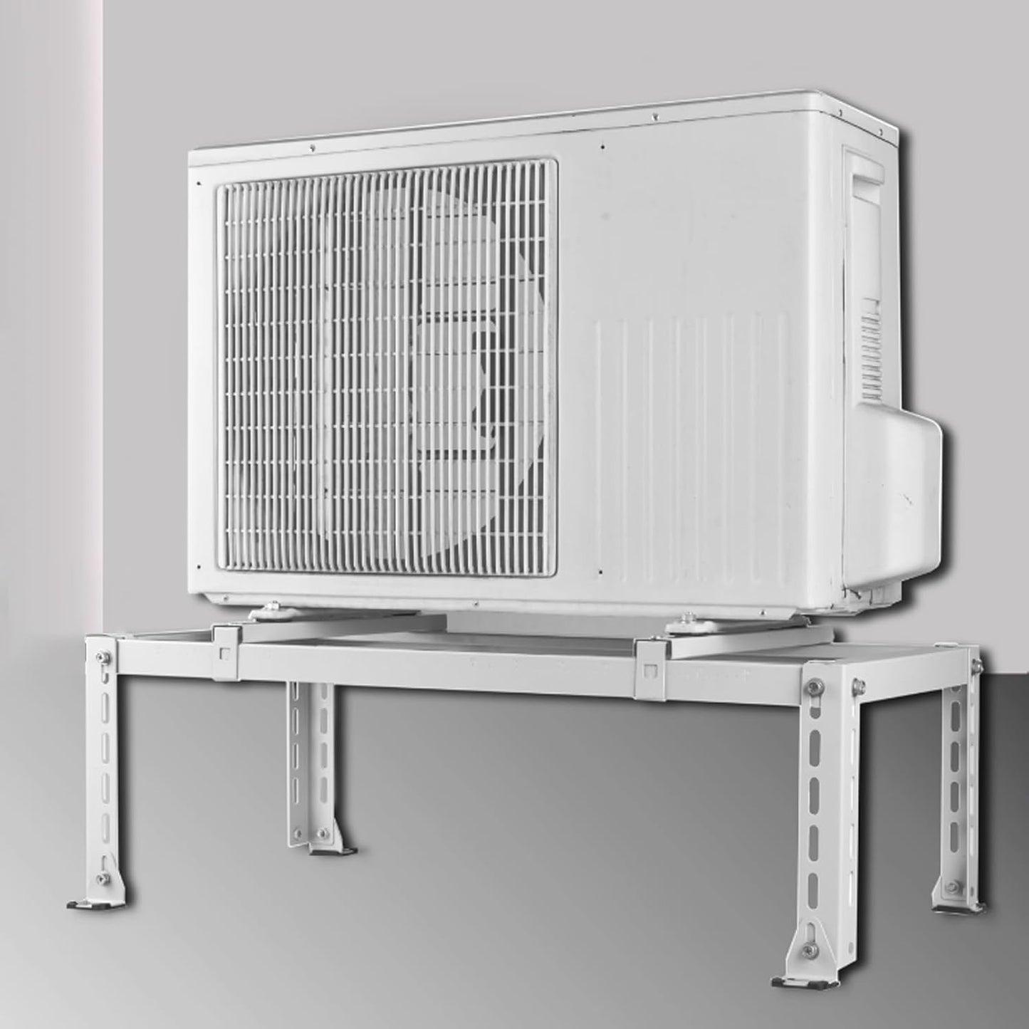  NALsa – Support De Mini Climatiseur Robuste En Acier Galvanisé Avec Base Universelle Pour Climatisation Sans Conduits Et Pompe à Chaleur, Résistant à La Rouille, Absorption Des Chocs