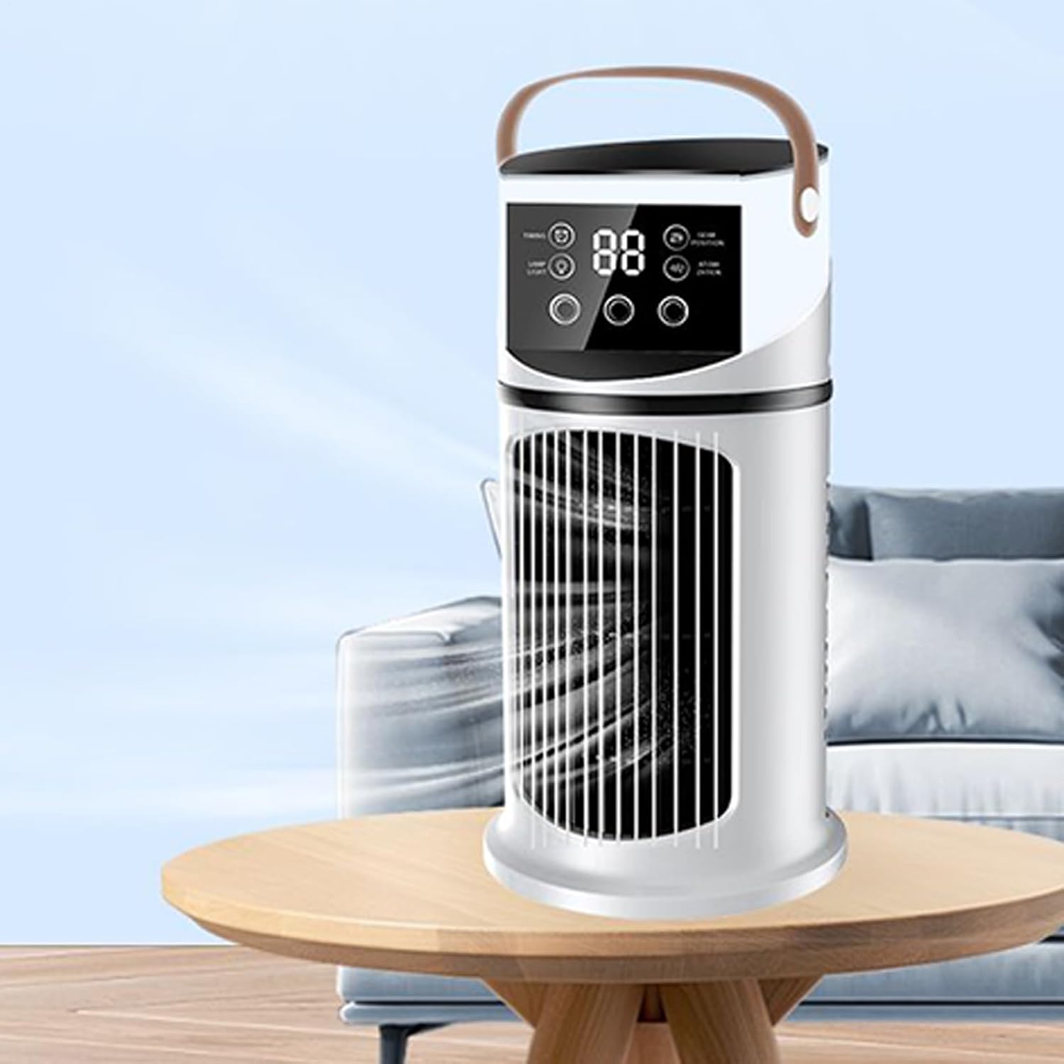  Climatiseur Mobile - 4en1 Avec Déshumidificateur, Ventilateur Et Mode Nuit - Silencieux, Minuterie 8H Unité De Refroidissement Silencieuse Bureau Pour Chambre Voiture Tente Camping Dortoir