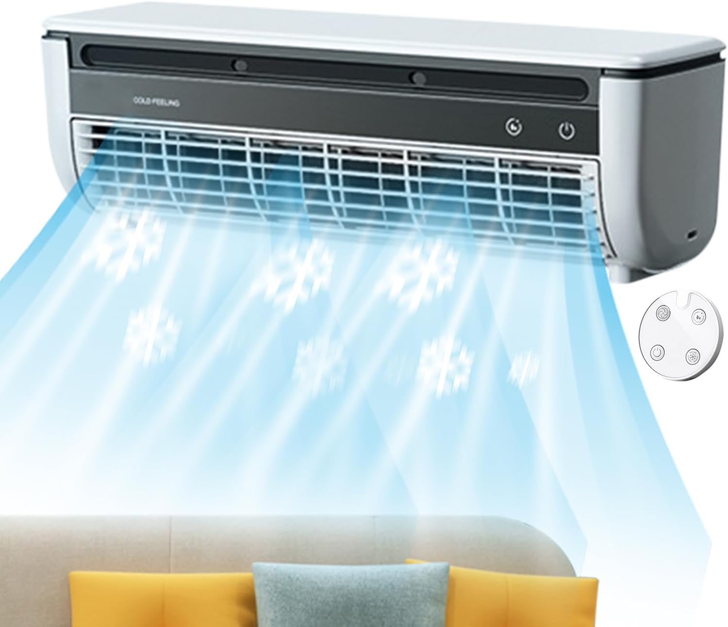  Ventilateur Rafraîchisseur D'Air, Ventilateur D'Air Frais Pour Chambre à Coucher, Appareil Trois Vitesses Réglable Pour Optimisation Espace Intérieur Extérieur Dorm Camping Table