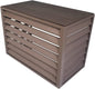 GENERIC Écran De Clôture Pour Climatiseur Extérieur Et Support Pour Plantes – Volets En Alliage D'aluminium Anti-corrosion Marron B 1,5P – Housse élégante Pour Unités Extérieures Et Porte-fleurs