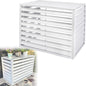 GENERIC Housse Réglable Pour Climatiseur Extérieur – Stores Divisés En Aluminium Résistant Aux Intempéries Et Bouclier De Pompe à Chaleur, Couleur élégante Pour Dissimuler L'unité AC, Clôture Durable Et