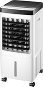 GENERIC Refroidisseur D'air Portable, 3 Vitesses Et 7H Minuterie, Ventilateur Oscillant à 60 ° Avec Humidificateur, Fonctionnement Silencieux Pour Le Bureau à Domicile, Roues De Mobilité Facile, Refroidisseur