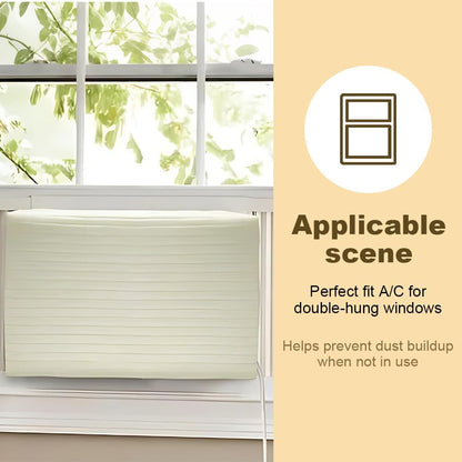  Housse De Fenêtre Pour Climatiseur Intérieur, Housse De Climatiseur Pour Unités Murales, De Climatiseur Couverture Pour Fenêtre Couvercle Poussière Facile à Installer (53,5 X 38,5 X 8,5cm,Beige)