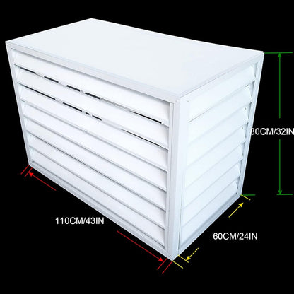 GENERIC Housse De Protection En Aluminium Pour Climatiseur Extérieur, Protection Contre Les Intempéries, Cachette élégante Pour Climatiseurs