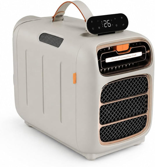  Climatiseur Portable 4800 BTU Pour Camping Et Camping-Car,4-en-1 Silencieux Avec Refroidissement Rapide, Déshumidificateur,420 W Faible Consommation,AC/DC 24 V, Télécommande Et Minuterie 12 H