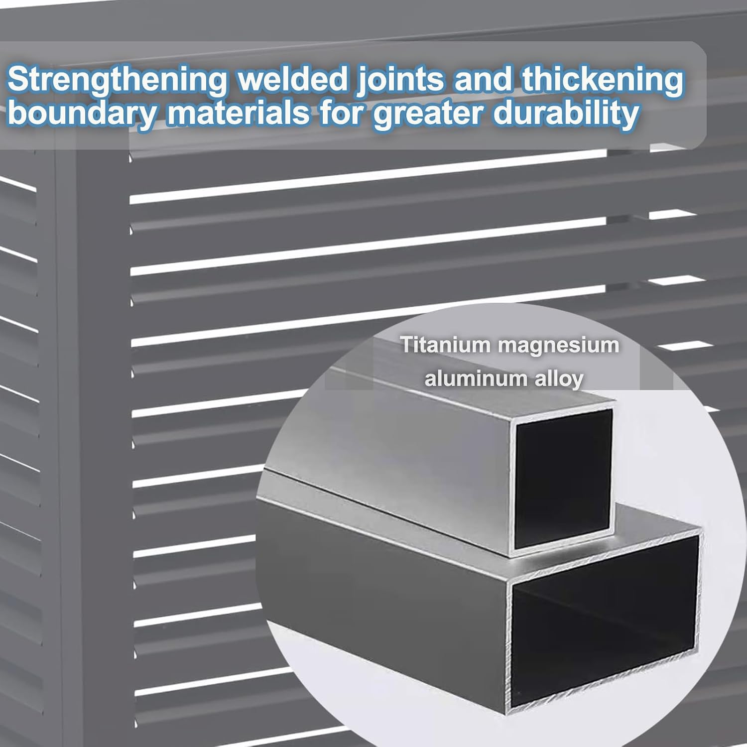 GENERIC Housse De Protection En Aluminium Pour Climatiseur Extérieur – Élégant écran De Clôture Autonome à Persiennes, Séparateur De Climatisation Résistant Aux Intempéries, Assemblage Facile Pour Décoration