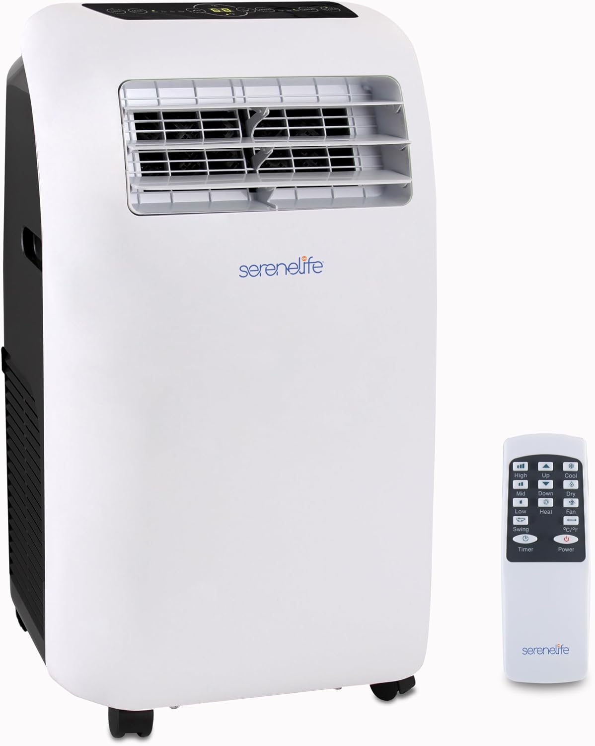  SereneLife Climatiseur Portable 3 En 1 Avec Déshumidificateur, Ventilateur, Télécommande, Kit Fenêtre, 9 000 BTU, Classe A