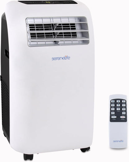  SereneLife Climatiseur Portable 3 En 1 Avec Déshumidificateur, Ventilateur, Télécommande, Kit Fenêtre, 9 000 BTU, Classe A