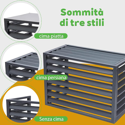  Housse Imperméable Pour Climatiseur – Protection De L'unité De Pompe à Chaleur 1,5P (L100W50H70) – Housse De Protection Pour Unité De Climatisation Extérieure – Bouclier Résistant Aux Intempéries Pour