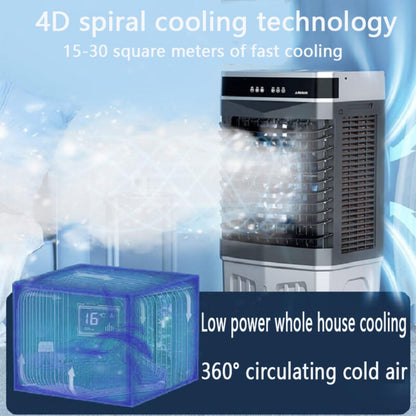 GENERIC Refroidisseur D'air évaporatif 3 En 1, Unité à Courant Alternatif Portable 55L Avec Cristaux De Glace, Oscillation à 120 °, 3 Vitesses Et Minuterie, Aucun Tuyau Requis Pour L'opération Silencieuse De