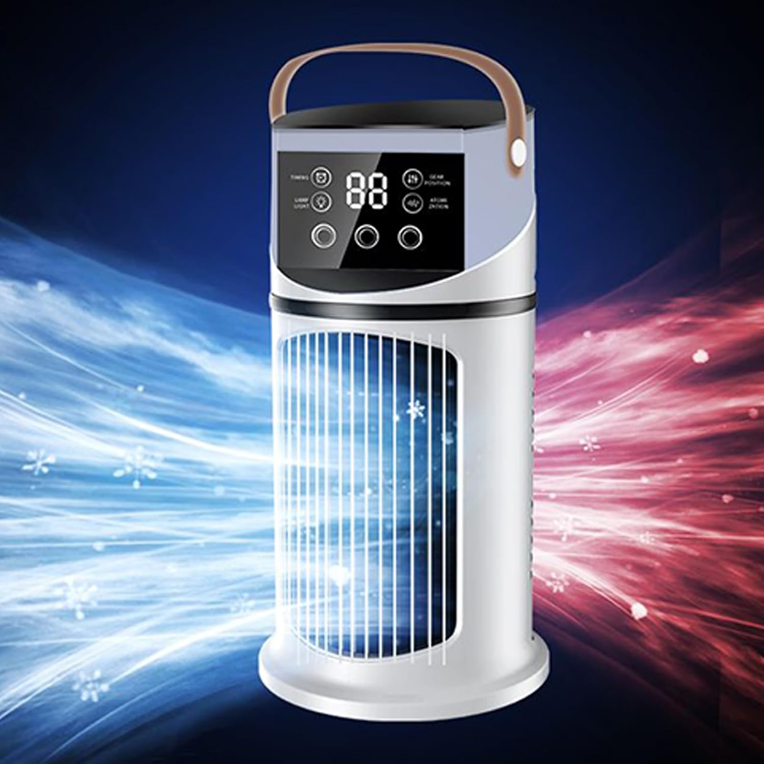  Climatiseur Mobile - 4en1 Avec Déshumidificateur, Ventilateur Et Mode Nuit - Silencieux, Minuterie 8H Unité De Refroidissement Silencieuse Bureau Pour Chambre Voiture Tente Camping Dortoir