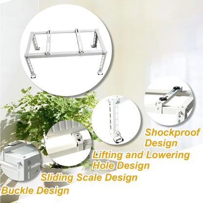  NALsa – Mini Support De Sol Robuste En Acier Galvanisé Pour Climatiseurs Sans Conduit Et CVC, Base Universelle De Pompe à Chaleur Résistante à La Rouille, Absorption Des Chocs.