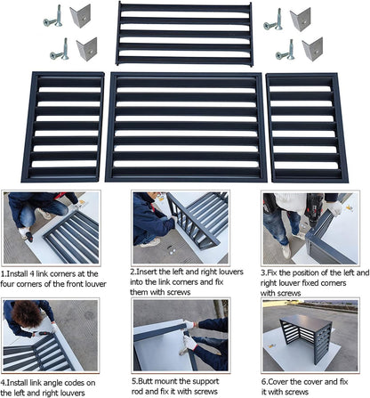 GENERIC Housse De Protection Pour Climatiseur Extérieur – Couverture Antivol Toutes Saisons Pour Climatisation Décorative Et Design élégant