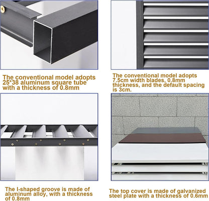GENERIC Housse De Protection En Aluminium Pour Climatiseur – Housse De Protection Pour Unité Extérieure Pour Une Meilleure Esthétique, Résistante Aux Intempéries, Idéale Pour Une Utilisation En Intérieur