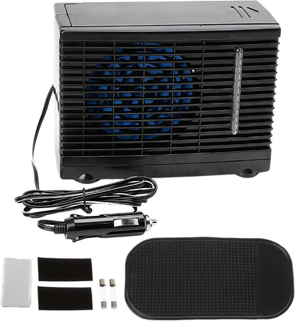  Ventilateur De Climatisation Portable Pour Voiture - Appareil Ventilation Climatisation Véhicule Transportable | Rafraîchisseur D'Air Évaporatif 12V Pour Camion Camping-Car Voyage Sous-Sol Chambre Gar