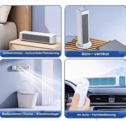  Climatiseur Mural Portable Avec Télécommande 3 Vitesses Oscillation Pour Bureau à Coucher Aucun Montage De Fenêtre Requis Ventilateurs Compacts Silencieux