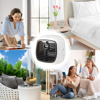  Performance De Petit Climatiseur Portable, Refroidisseur D'air Avec Humidificateur Pour Petites Pièces | Unité Climatique USB Calme Portable Pour La Tente De Fond