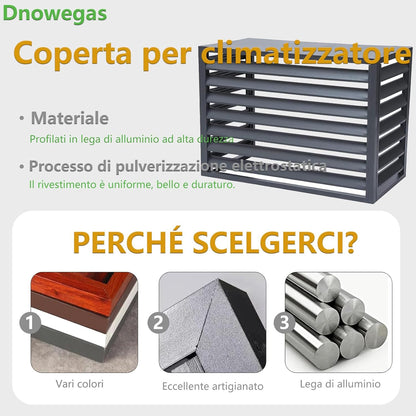  Housse Imperméable Pour Climatiseur – Protection De L'unité De Pompe à Chaleur 1,5P (L100W50H70) – Housse De Protection Pour Unité De Climatisation Extérieure – Bouclier Résistant Aux Intempéries Pour
