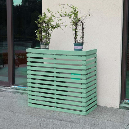 GENERIC Volets Hauts En Bois Massif Résistant Aux Intempéries Pour Climatiseur Central Cachent élégamment L'unité Extérieure Avec écran De Clôture De Qualité Supérieure