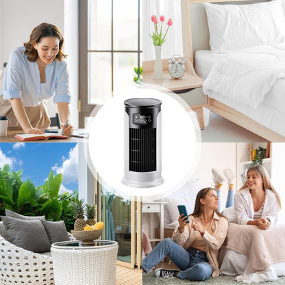  Ventilateur AC - Ventilateur Évaporatif USB De Bureau Rafraîchisseur D'Air,Minuterie Silencieuse Refroidisseur D'Air Réservoir 300 Ml Compact Pour Chambre Voiture Et Extérieur