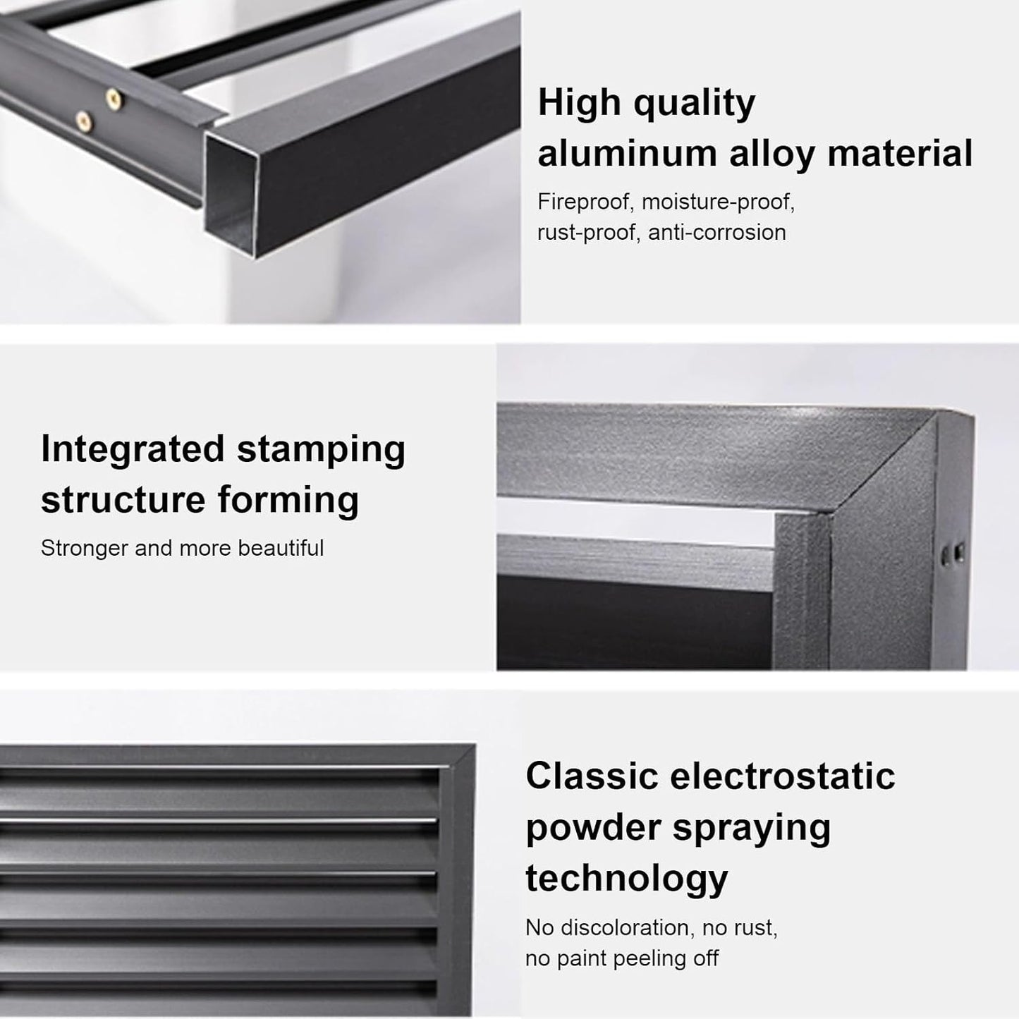  Housse De Protection En Aluminium Pour Climatiseur – Protection De Pompe à Chaleur Extérieure, Bouclier Résistant Aux Intempéries Pour Unités AC, Gris, Idéale Pour Une Utilisation En Intérieur Et En
