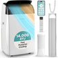  SereneLife Climatiseur Mobile Avec Tuyau D'évacuation, Wi-Fi 12000 BTU, Climatiseur 4 En 1, Refroidissement/chauffage/ventilation/déshumidification, écran Numérique, Minuterie Et Kit De Fenêtre