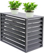 GENERIC Clôture De Climatiseur D'extérieur à 4 Panneaux En Aluminium Pour Protection De L'intimité Et Protection - Gris - 100 Cm - Cachez Votre Unité De Climatisation De Manière élégante Et Sécurisée