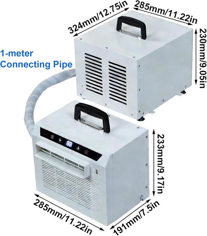  Climatiseur Split Portable, Refroidissement Rapide, Écoénergétique, Sans Installation Fixe, Pour Chambre, Salon, Bureau(Size:with 1-Meter Connecting Pipe)