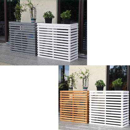  Housses Décoratives Pour Climatiseur Pour Clôtures Extérieures, Housse En Bois Pour Unité De Climatisation Et Support De Plantes Avec Protection Supérieure - Housses De Climatisation élégantes Et