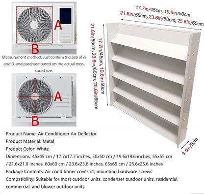GENERIC Unité Externe De Climatiseur 60 X 60 Cm - Couvercle à Persiennes Pour Compresseur - Écran De Protection Pour Une Circulation D'air Et Une Efficacité Optimales