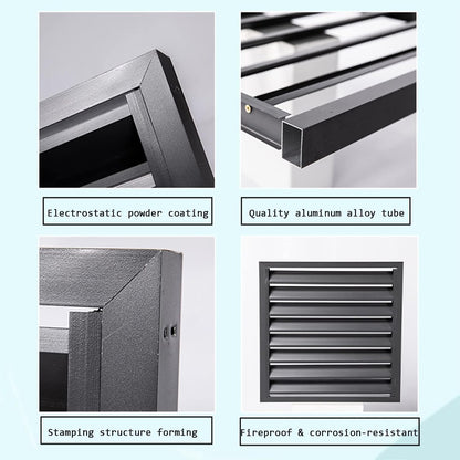 GENERIC Écran De Clôture Pour Climatiseur Extérieur - Volets En Alliage D'aluminium Et Support De Fleurs - Couvercle En Métal Anti-corrosion Pour Unité Extérieure - Support élégant Pour Plantes - Marron A