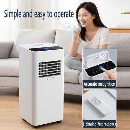  Climatiseur Portable 7000 BTU Refroidit Jusqu'à 300 Sq.ft, Unité De Climatisation Intelligente Avec Télécommande, Déshumidificateur De Refroidissement Rapide, Mode De Sommeil Silencieux, Kit De Fenêtr